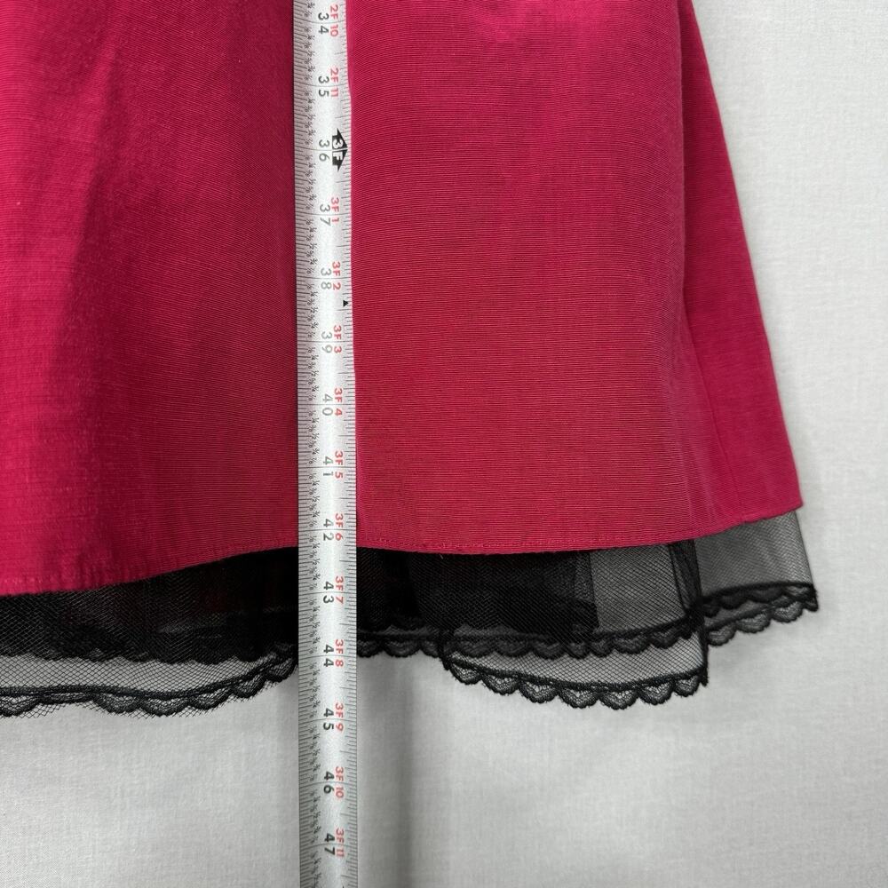 Vintage Scott McClintock Women Dress 6 Pink Velvet Taffeta Midi Off Shoulder 80s - Picture 5 of 14